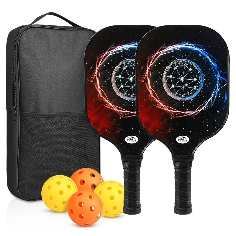 Carbon Pickleball Paddle Set