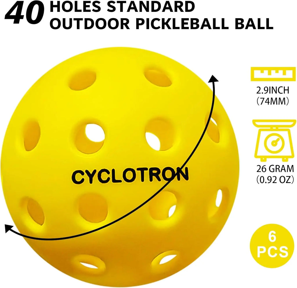 6 Pack Pickleballs