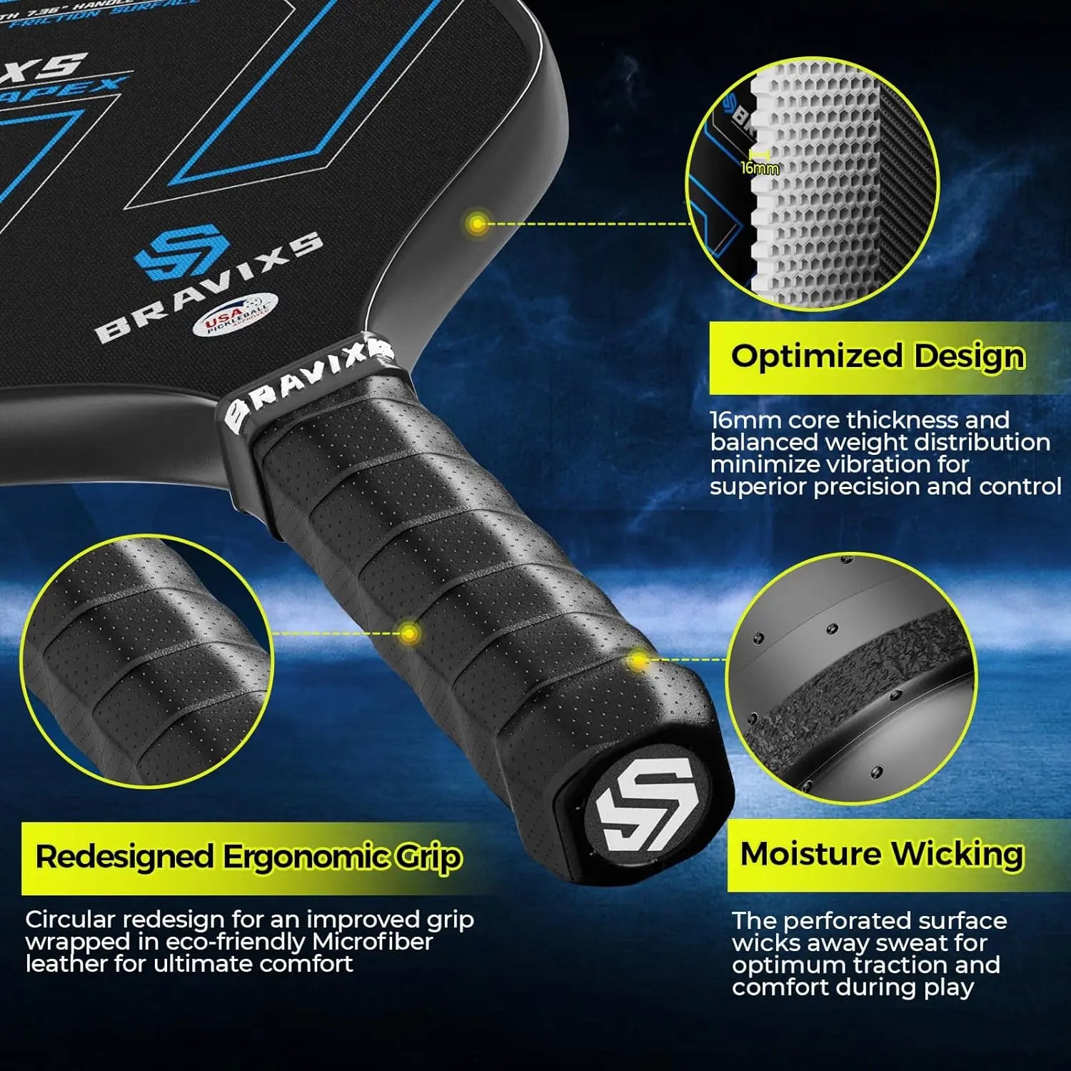 USAPA Carbon Fiber Paddle Set