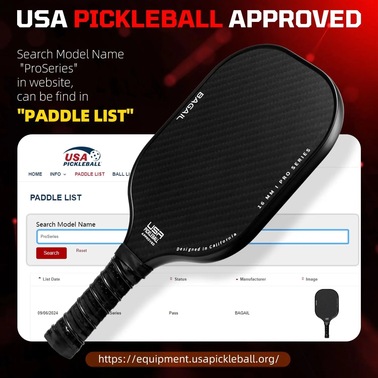 USAPA Fiberglass Paddle Set